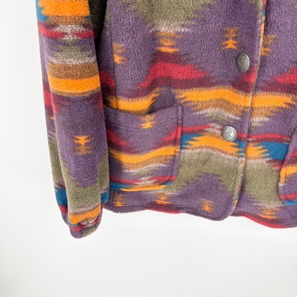 Angderson Southwestern Aztec Print Full Zip Fleece Jacket Size Large - Picture 4 of 10
